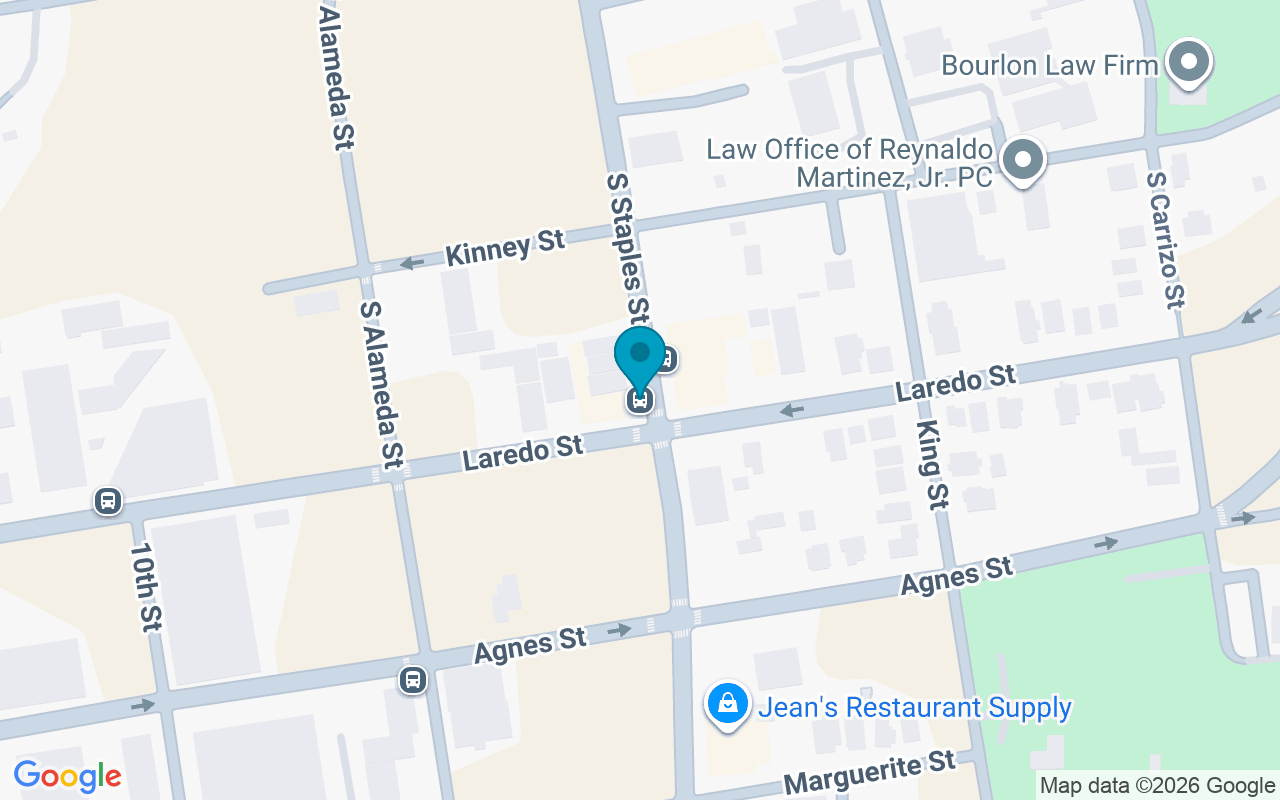 Map showing the location of Staples @ Laredo