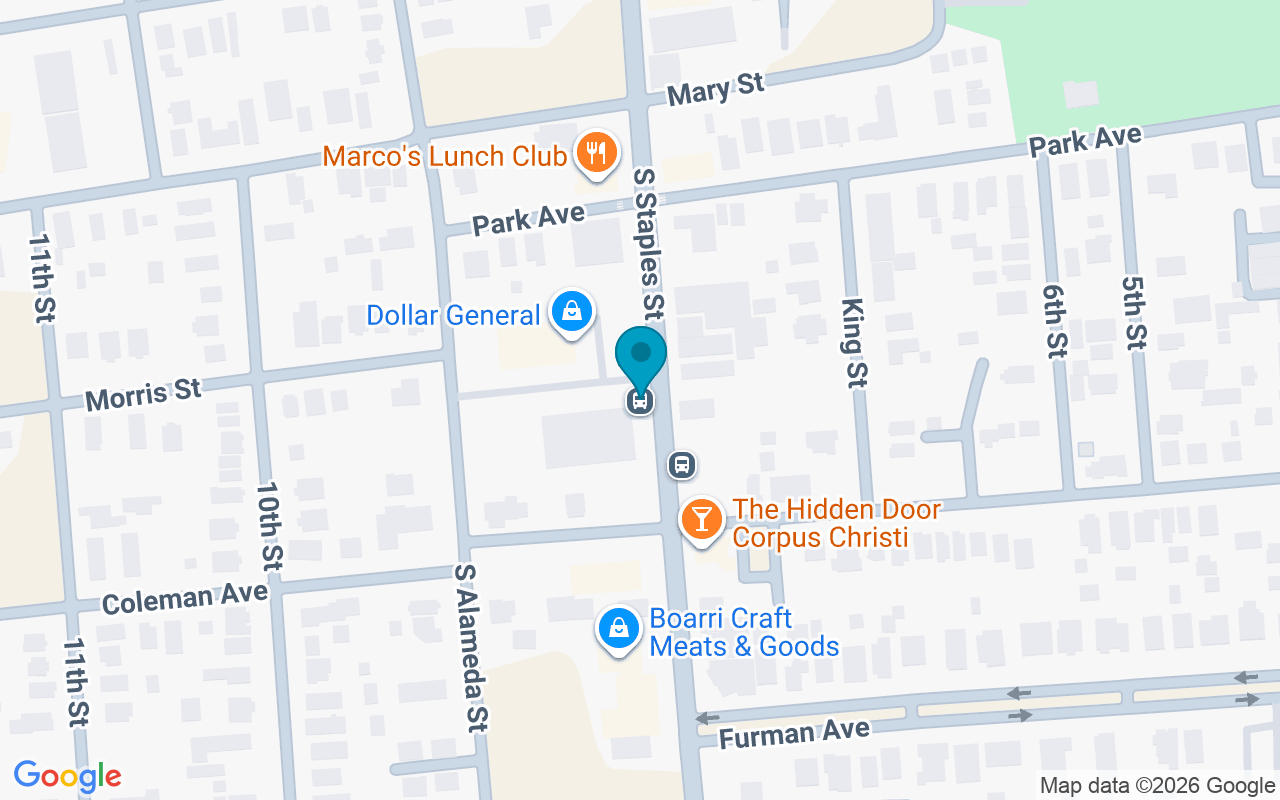Map showing the location of Staples @ Coleman
