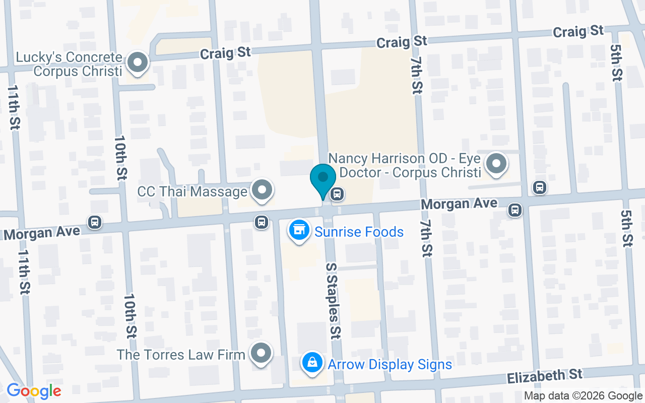 Map showing the location of Morgan @ Staples