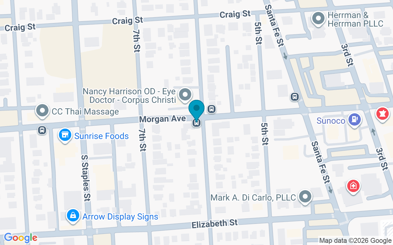 Map showing the location of Morgan @ 6th