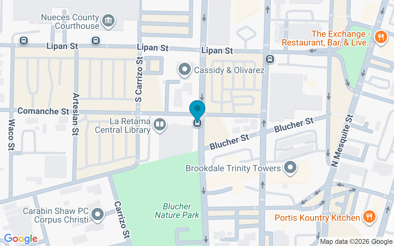 Map showing the location of Tancahua @ Comanche