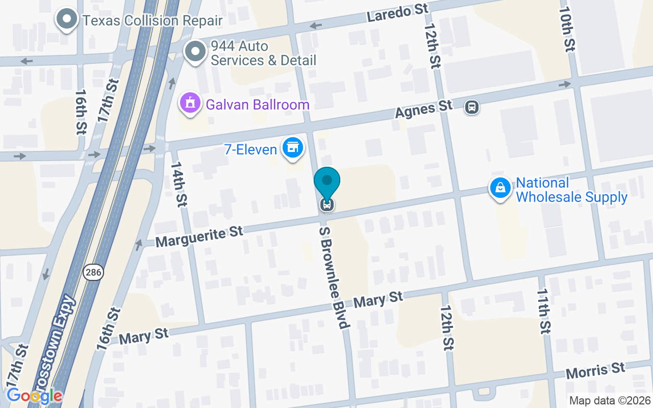 Map showing the location of Brownlee @ Marguerite