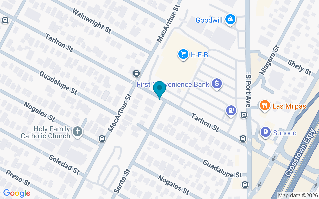 Map showing the location of Tarlton @ Sarita HEB