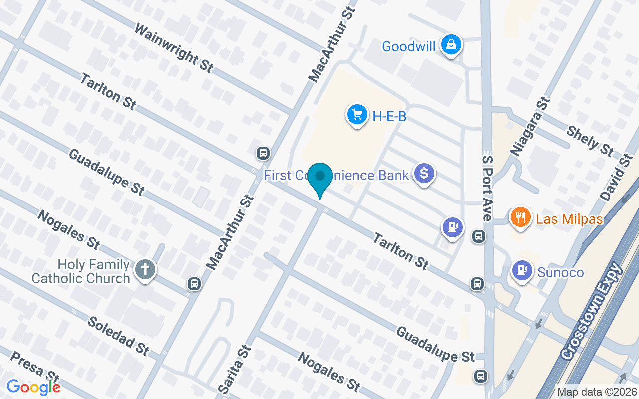 Map showing the location of Tarlton @ Sarita HEB