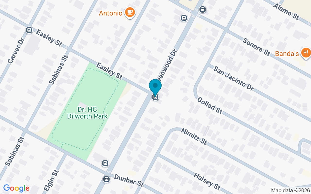 Map showing the location of Greenwood @ Easley