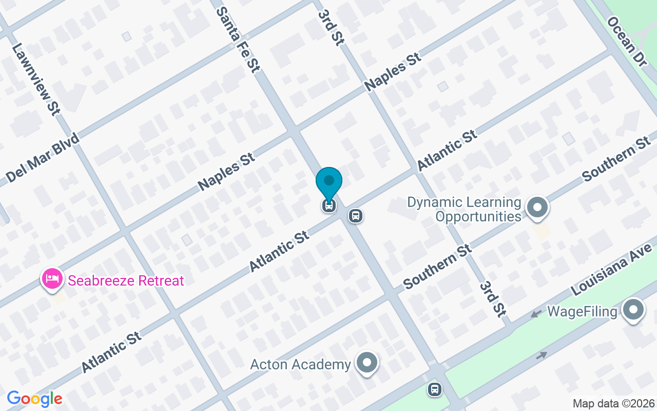 Map showing the location of Santa Fe @ Atlantic