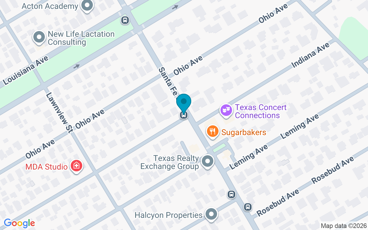 Map showing the location of Santa Fe @ Indiana