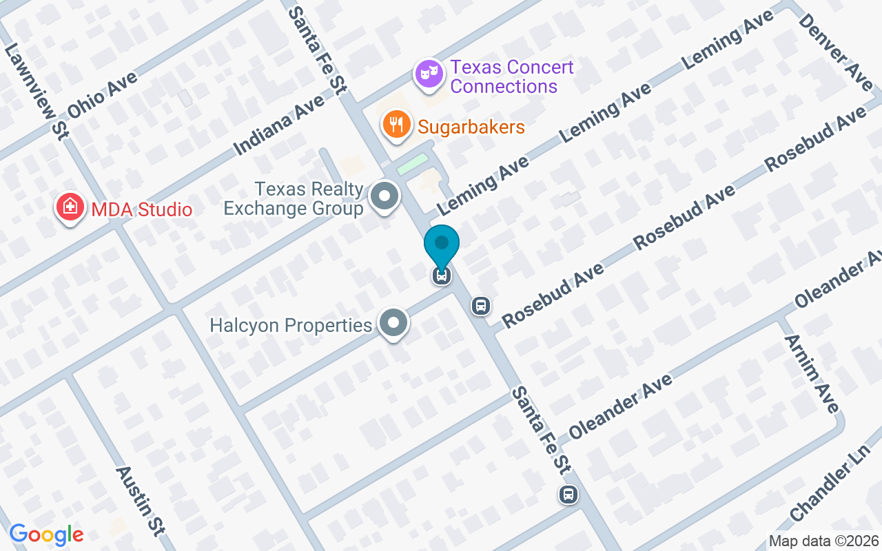 Map showing the location of Santa Fe @ Rosebud