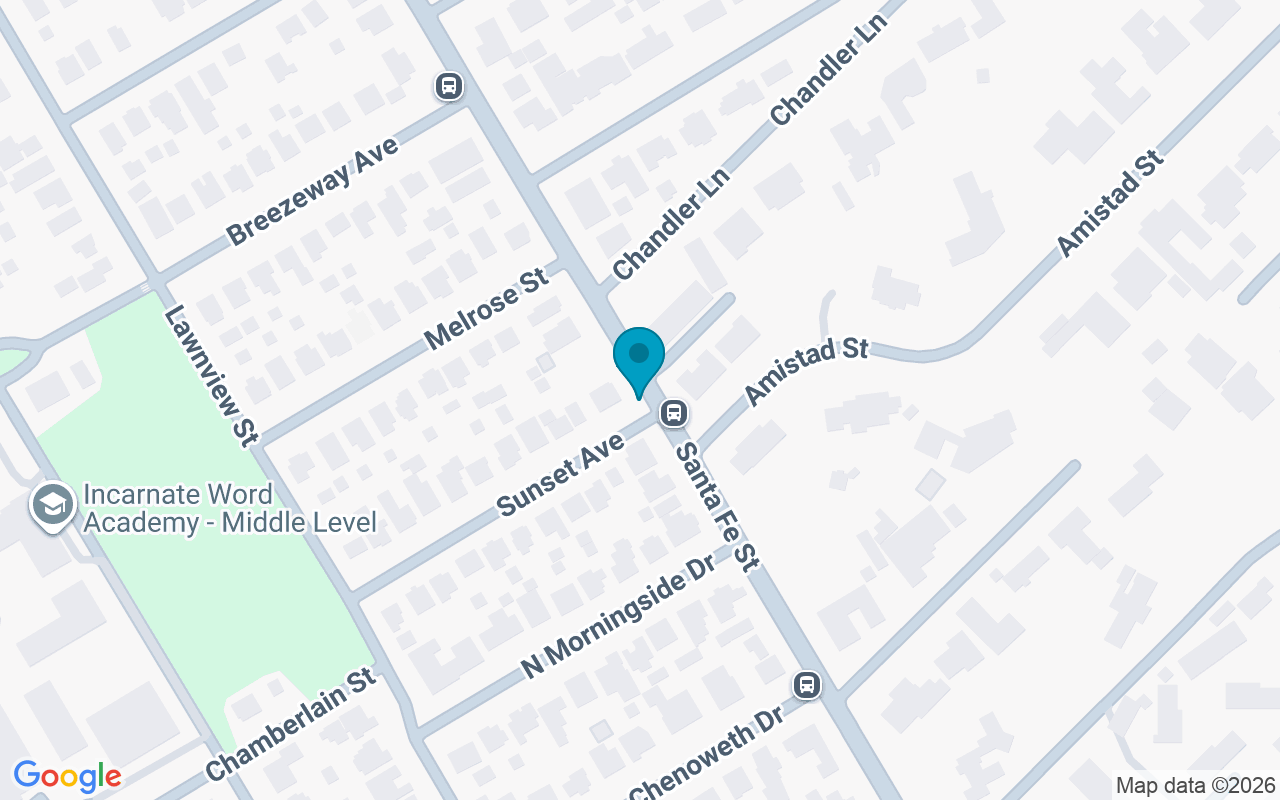 Map showing the location of Santa Fe @ Sunset