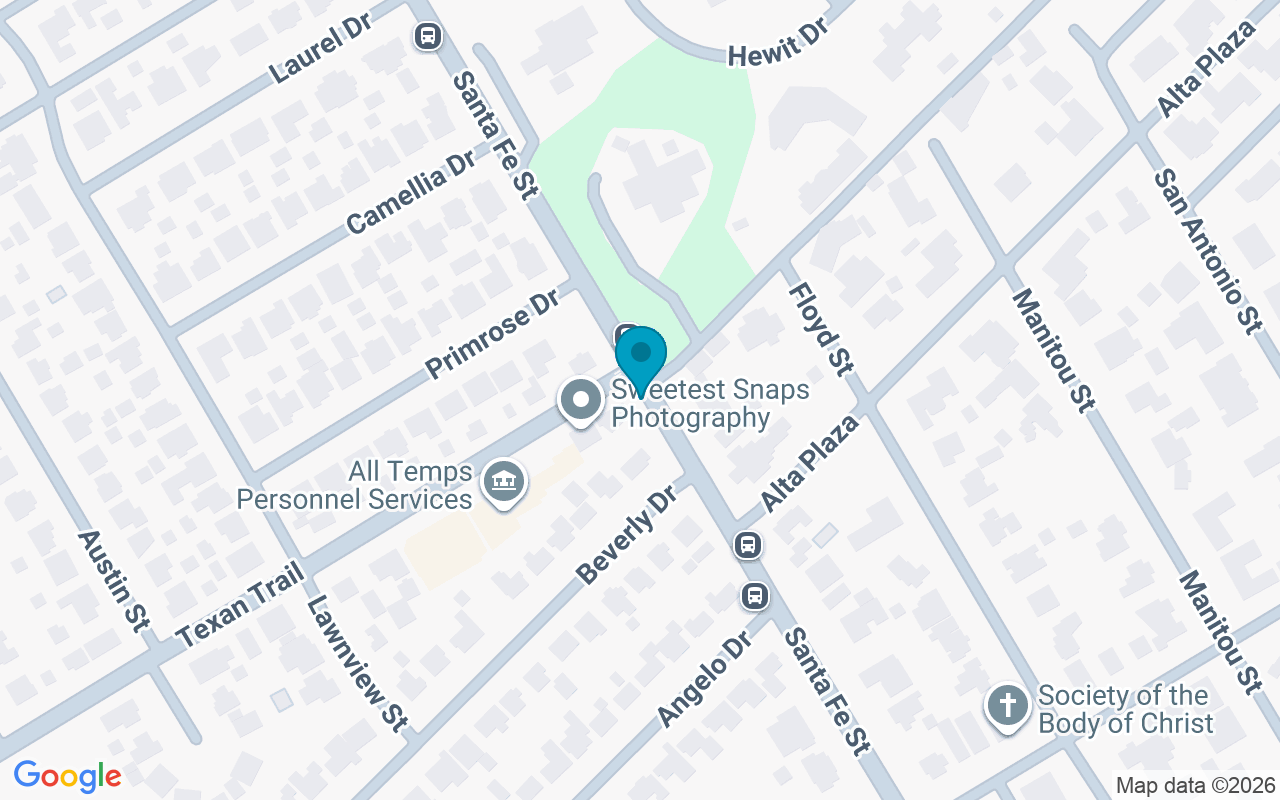 Map showing the location of Santa Fe @ Texan