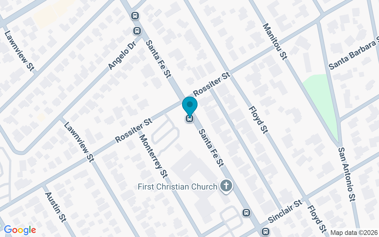Map showing the location of Santa Fe @ Rossiter
