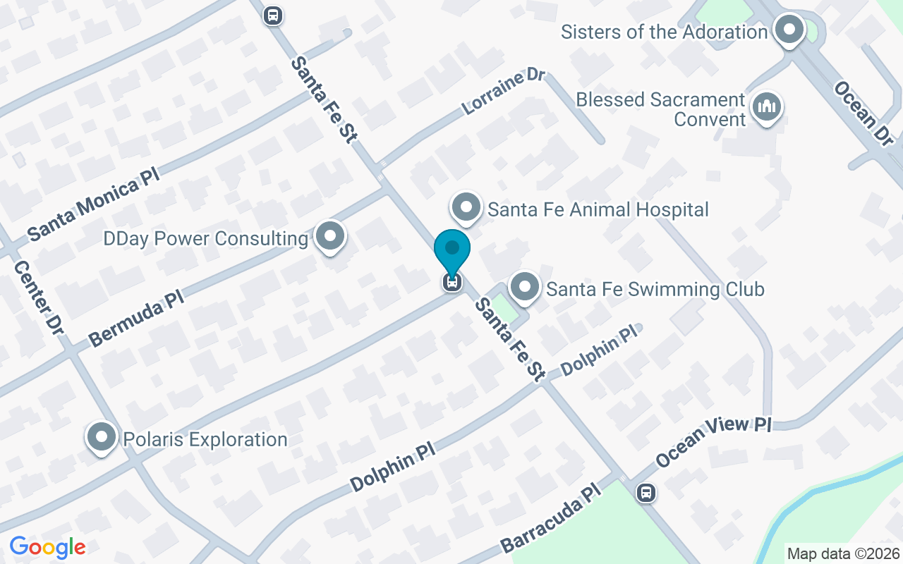 Map showing the location of Santa Fe @ Bermuda