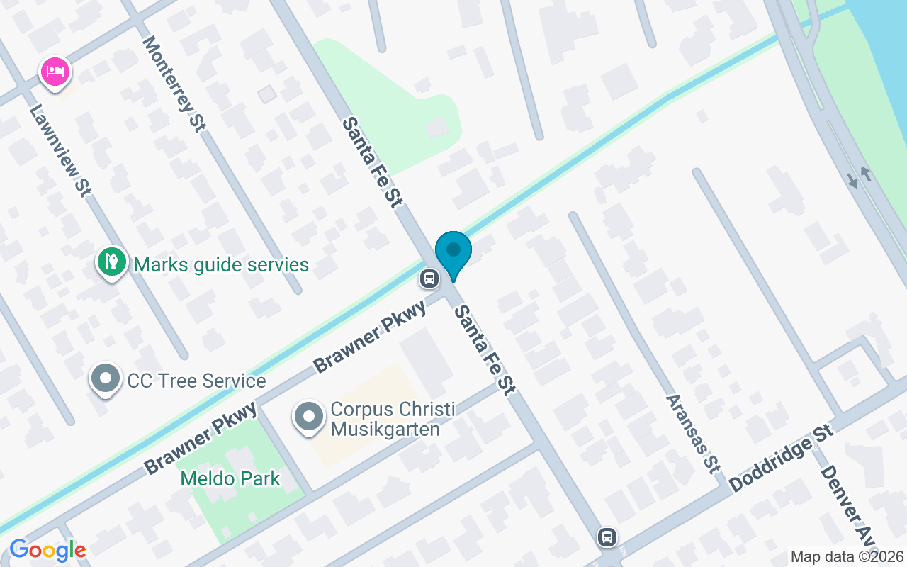 Map showing the location of Santa Fe @ Brawner