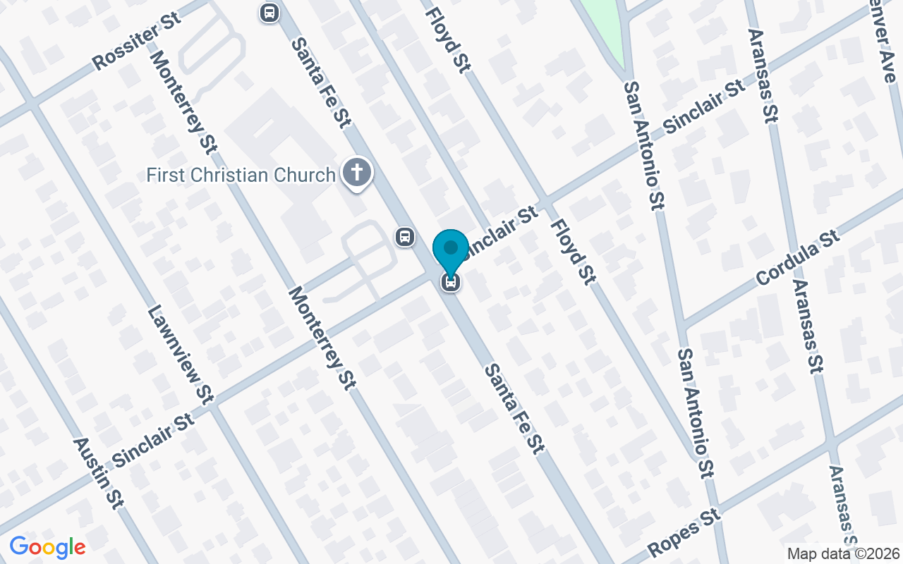 Map showing the location of Santa Fe @ Sinclair