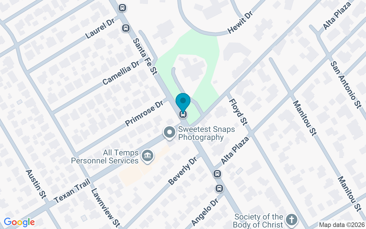 Map showing the location of Santa Fe @ Texan