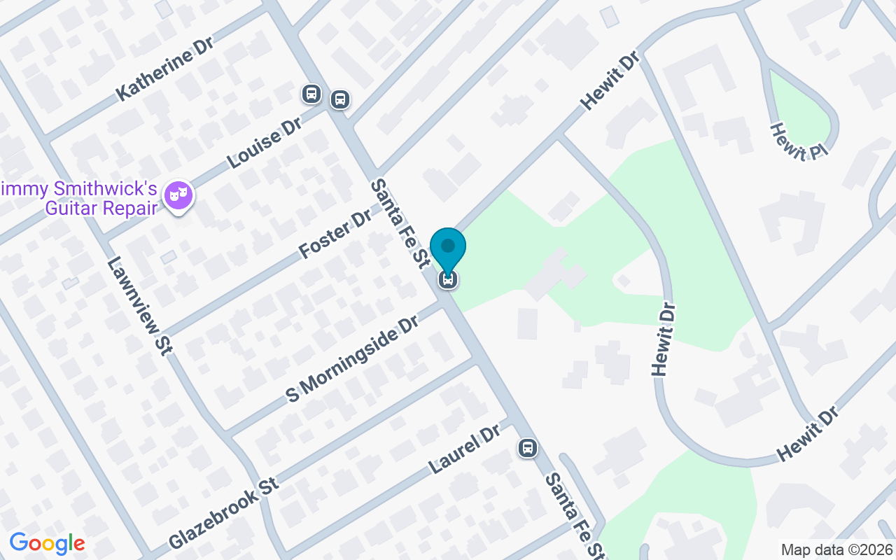 Map showing the location of Santa Fe @ Hewitt
