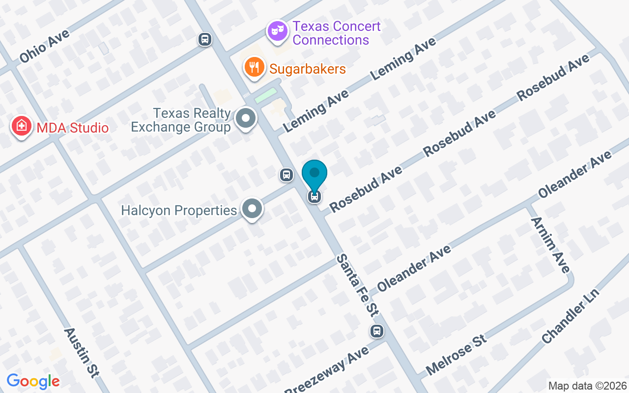 Map showing the location of Santa Fe @ Rosebud