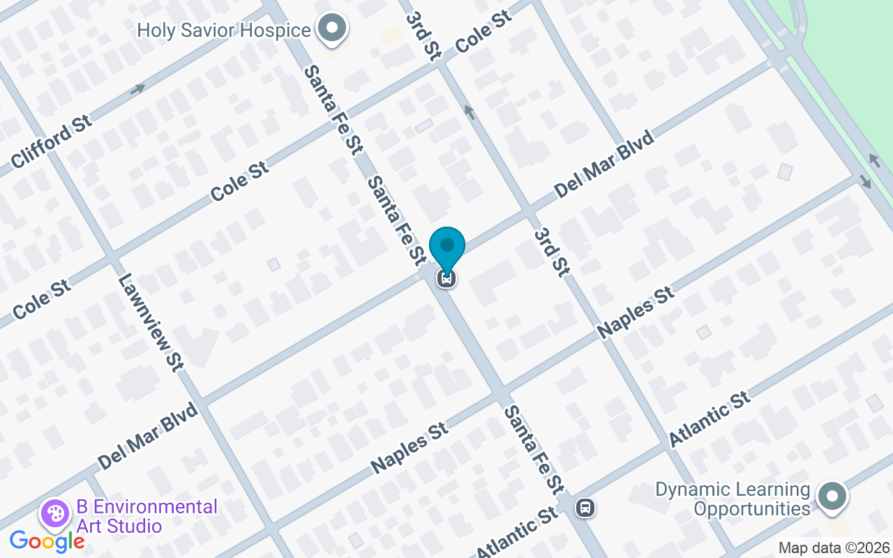 Map showing the location of Santa Fe @ Delmar