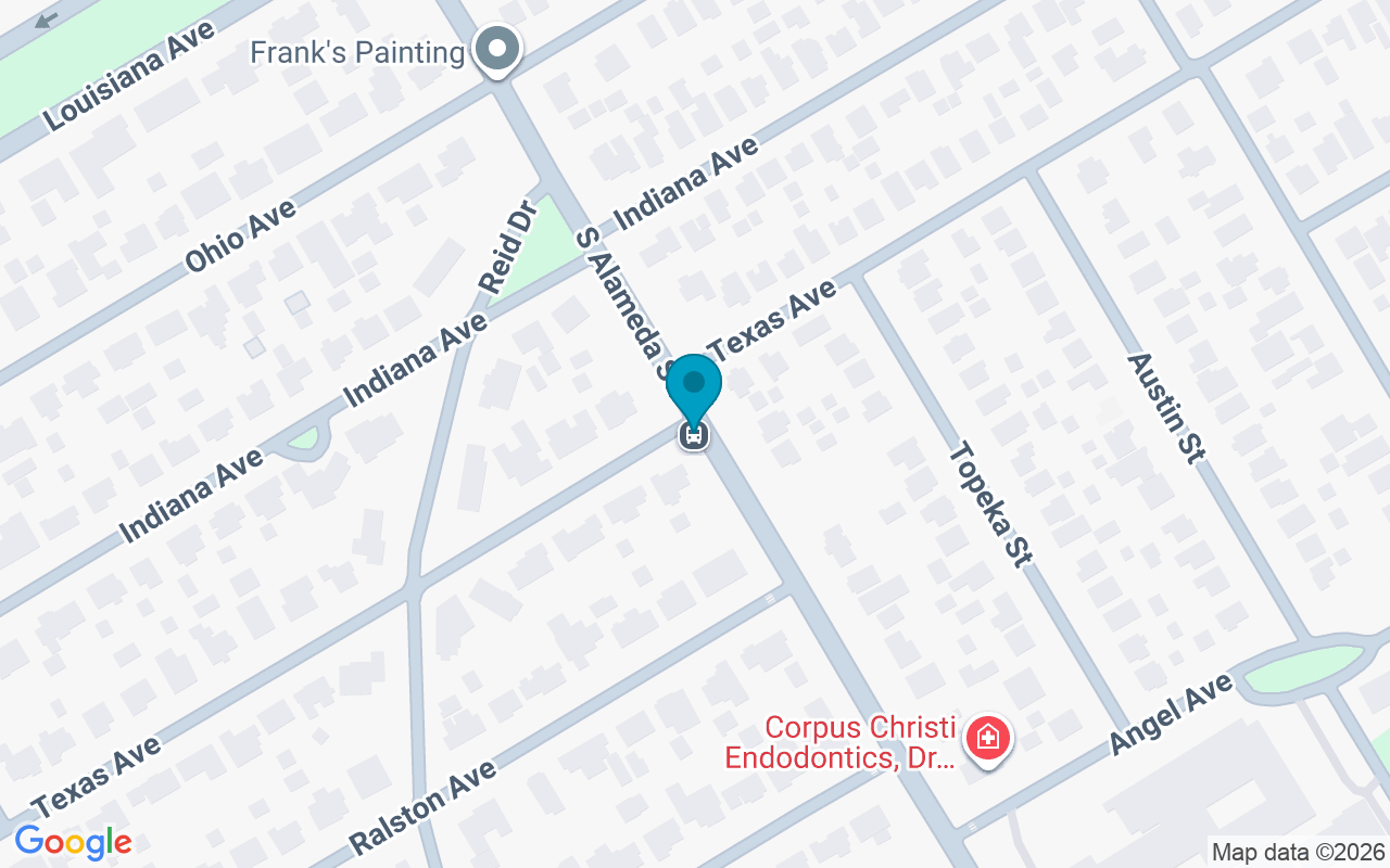 Map showing the location of Alameda @ Texas