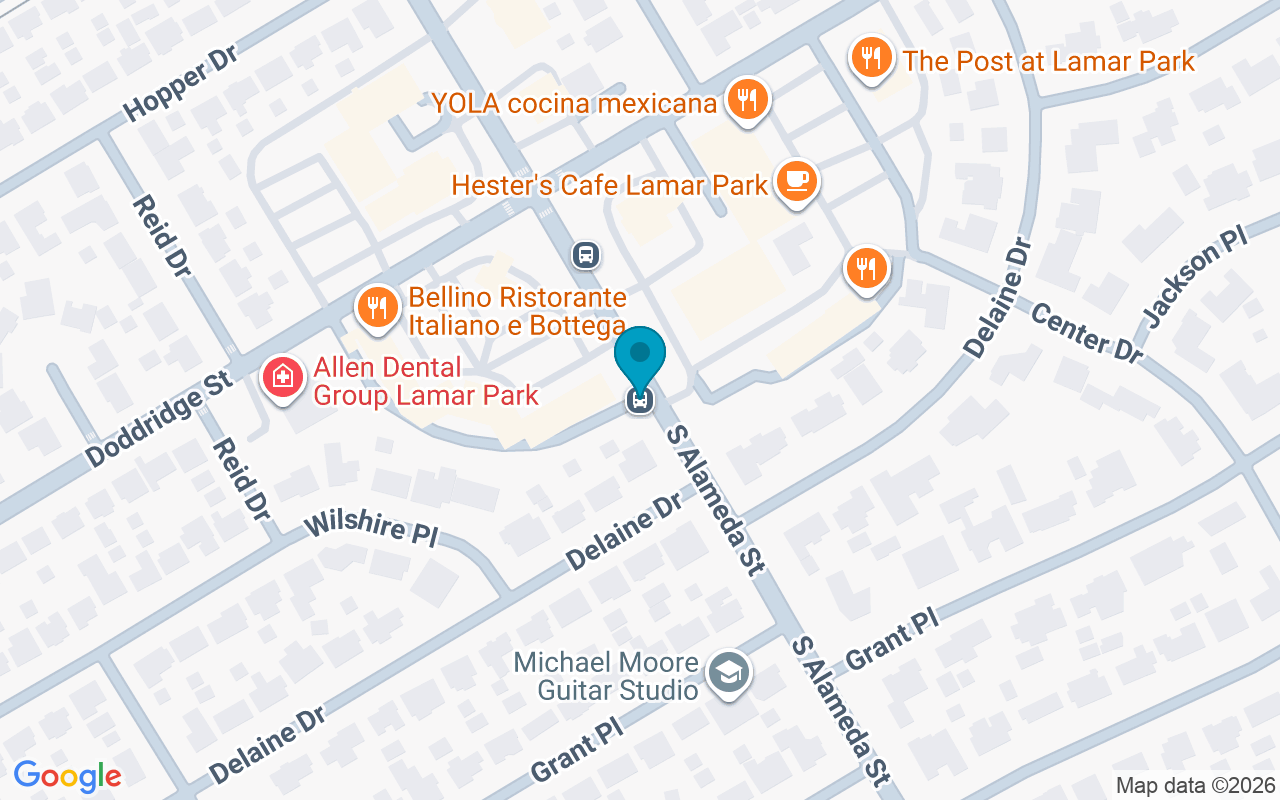 Map showing the location of Alameda @ Doddridge