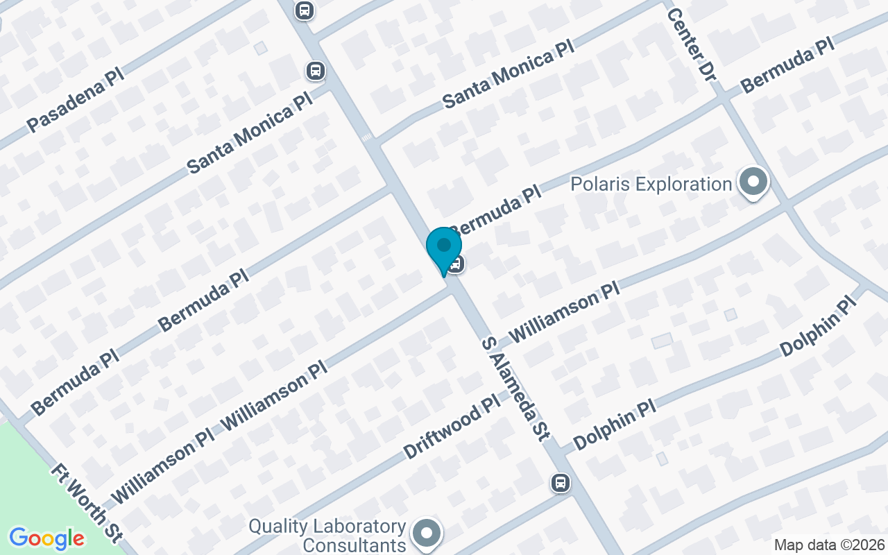 Map showing the location of Alameda @ Williamson