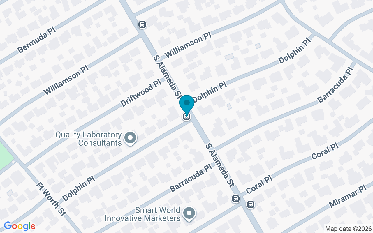 Map showing the location of Alameda @ Dolphin