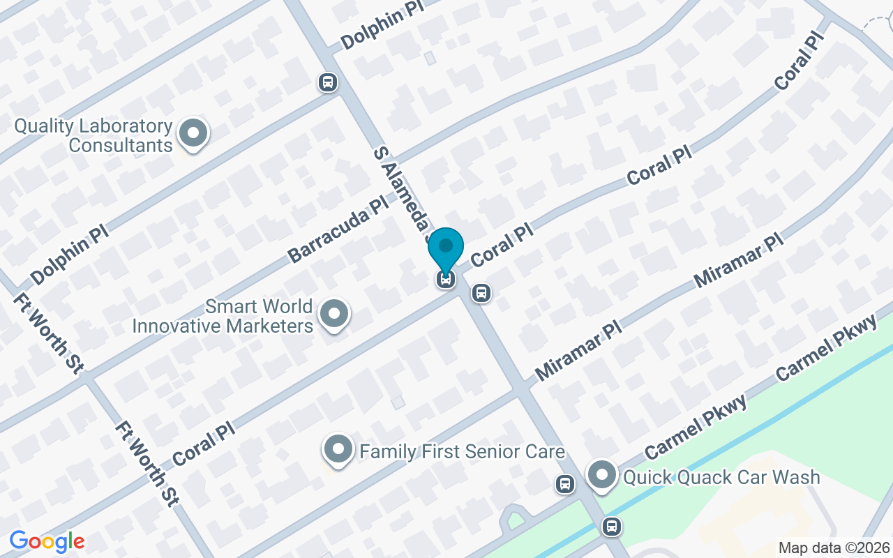 Map showing the location of Alameda @ Coral