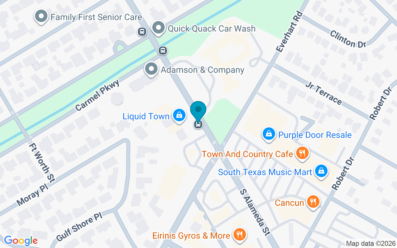 Map showing the location of Alameda @ Everhart