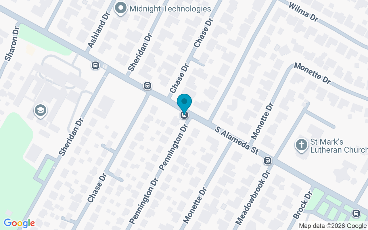 Map showing the location of Alameda @ Pennington