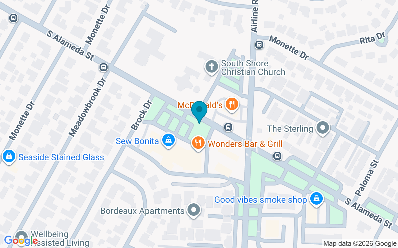 Map showing the location of Alameda @ Airline