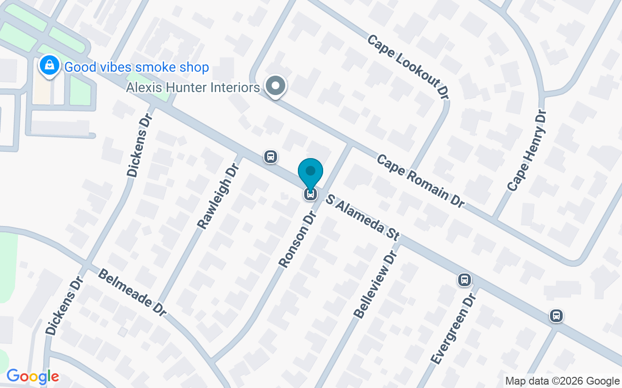 Map showing the location of Alameda @ Ronson
