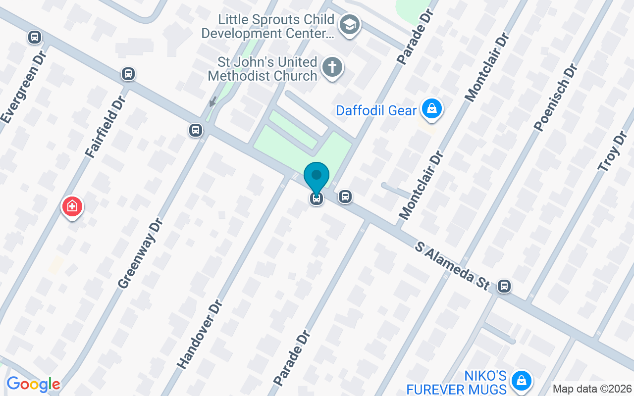 Map showing the location of Alameda @ Handover