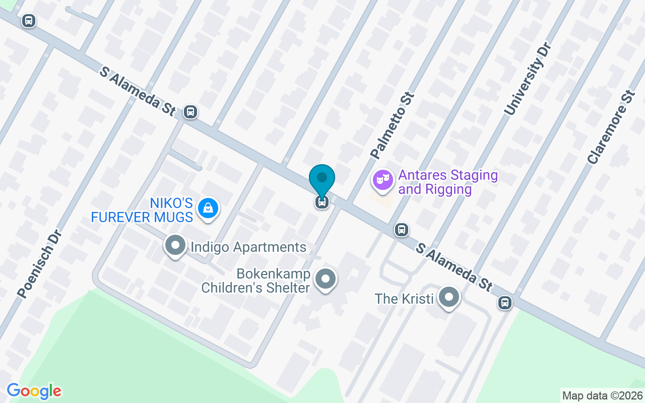 Map showing the location of Alameda @ Palmetto