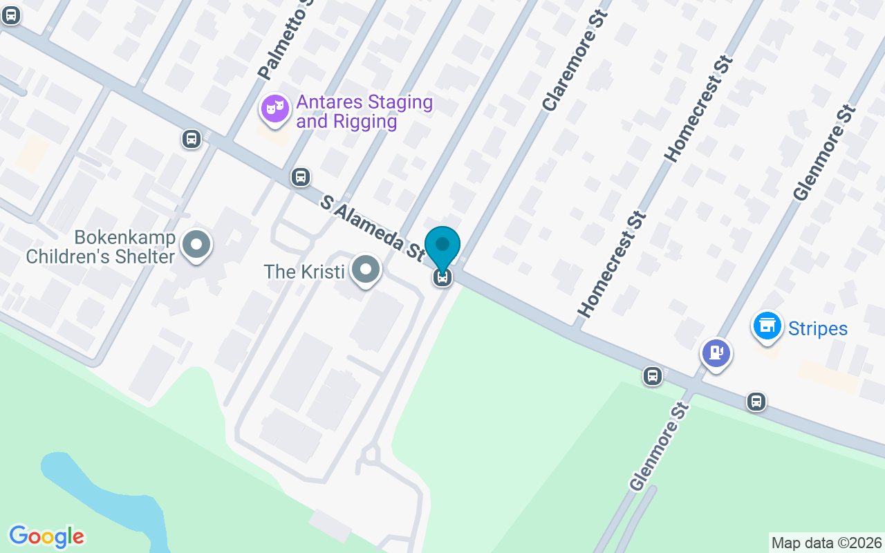 Map showing the location of Alameda @ Claremore