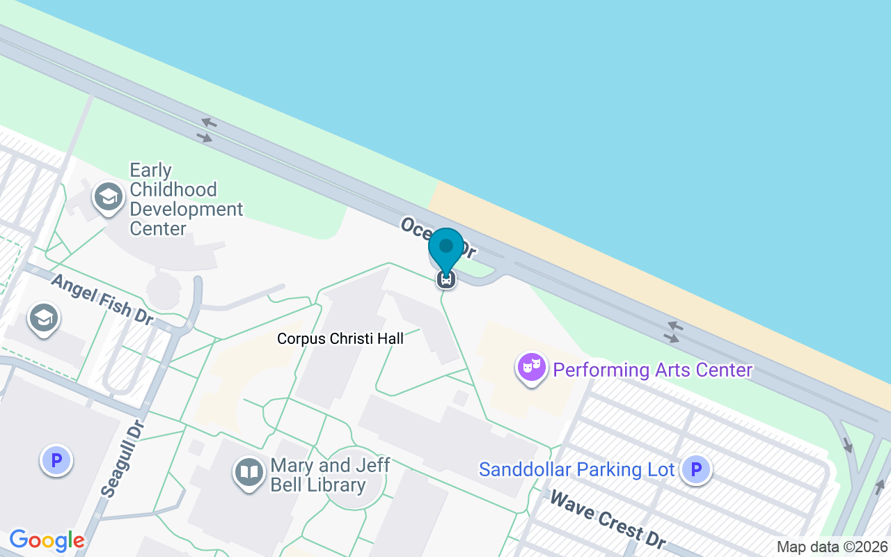 Map showing the location of Texas A&M University
