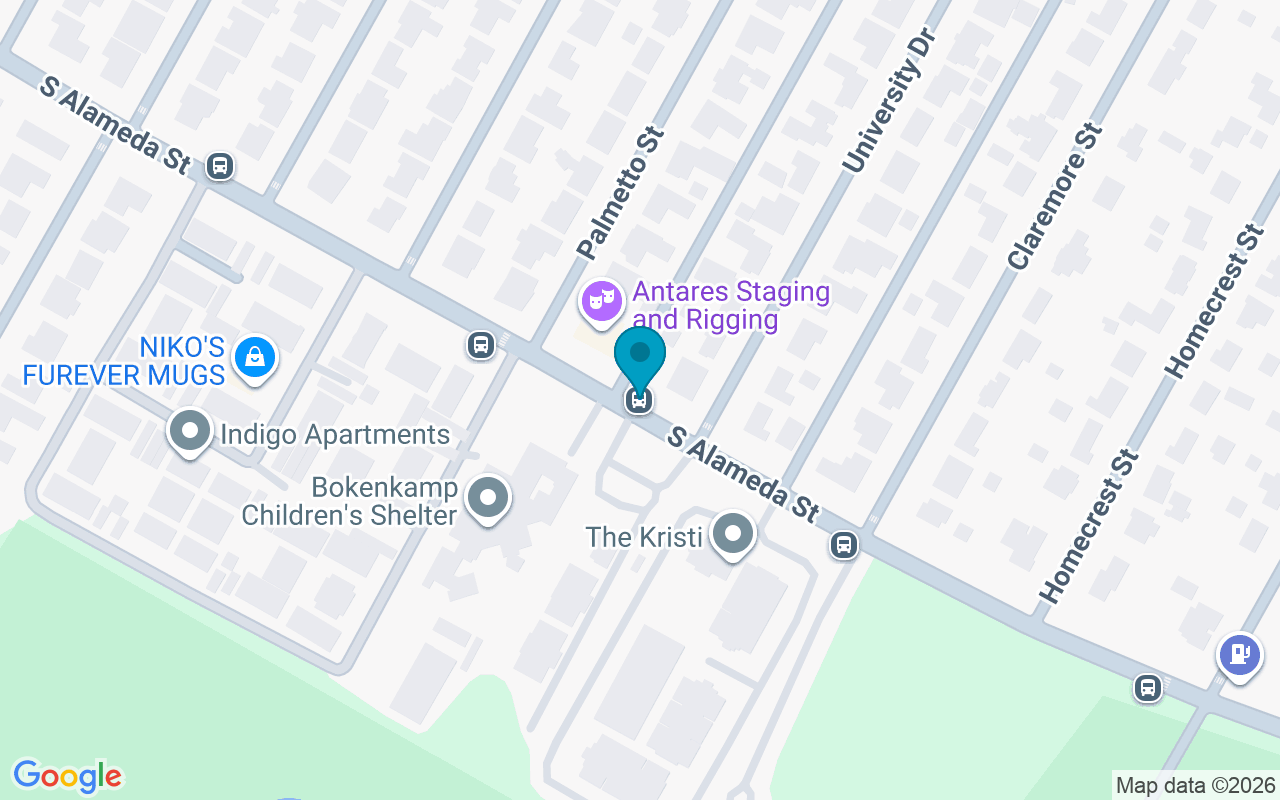 Map showing the location of Alameda @ Palmetto