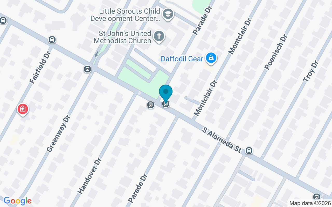 Map showing the location of Alameda @ Parade