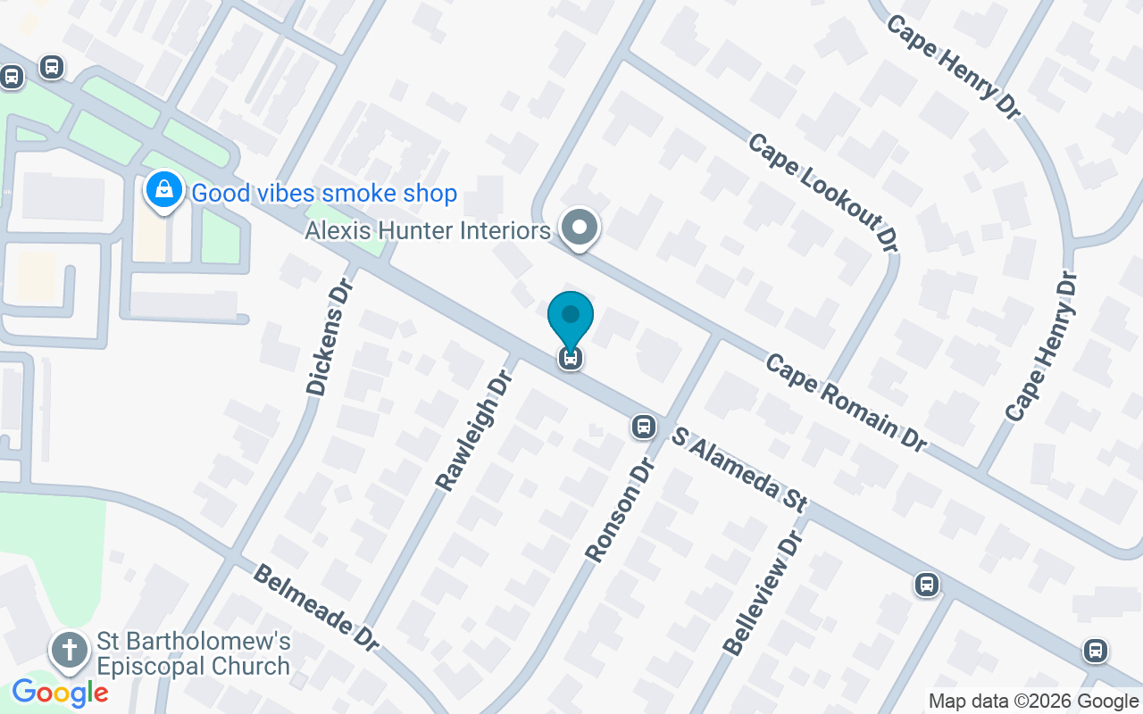 Map showing the location of Alameda @ Rawleigh
