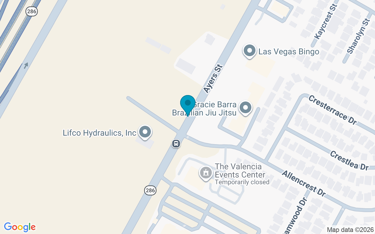 Map showing the location of Ayers @ Allencrest