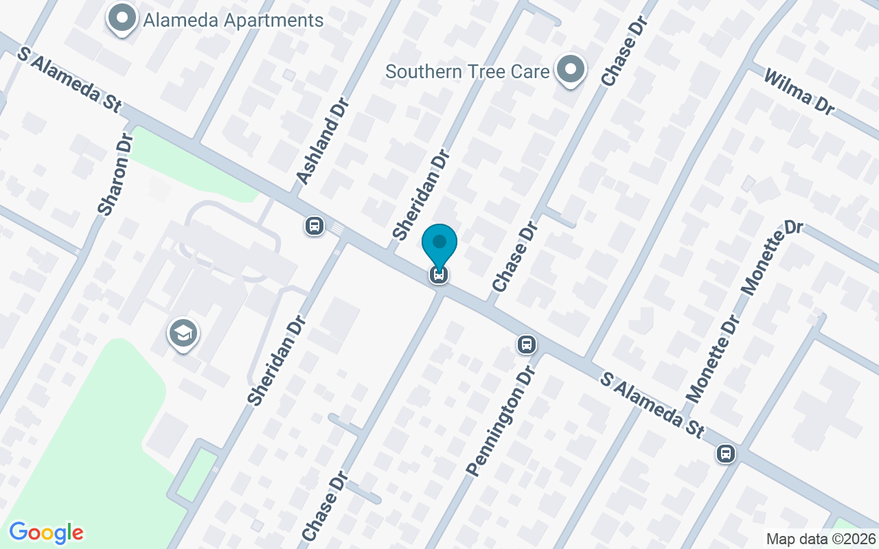 Map showing the location of Alameda @ Chase