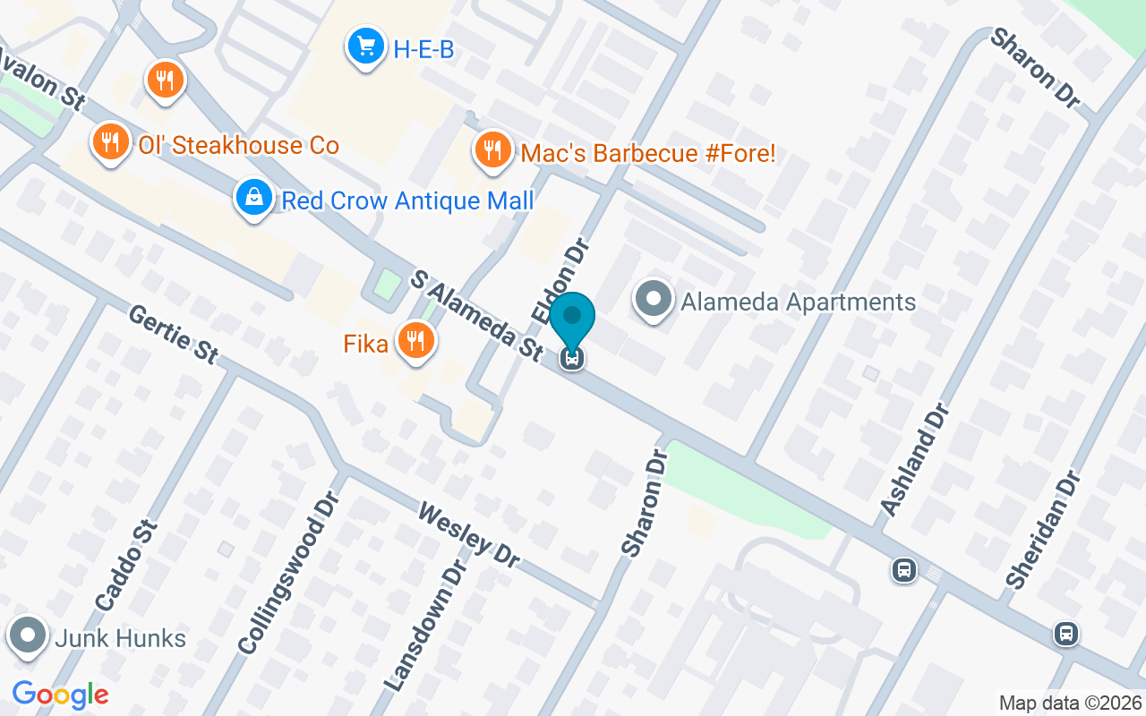 Map showing the location of Alameda @ Eldon