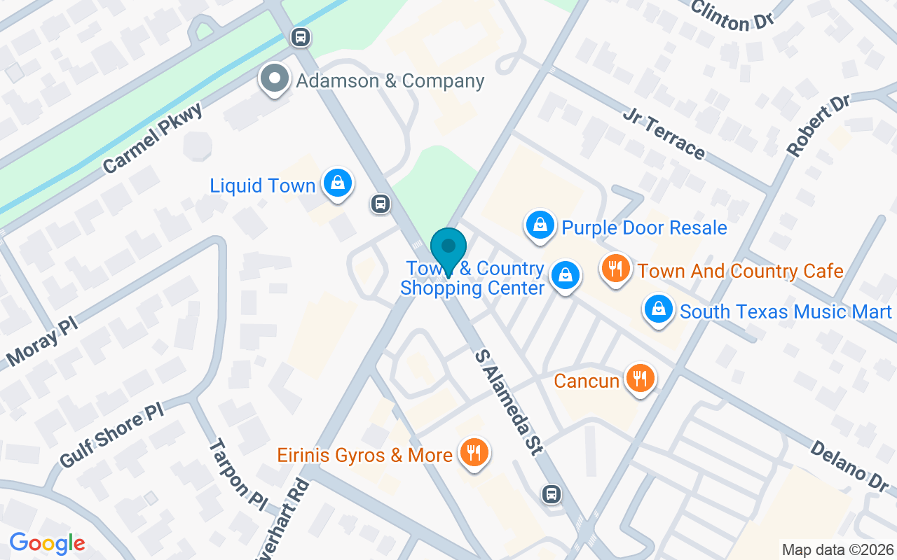 Map showing the location of Alameda @ Everhart