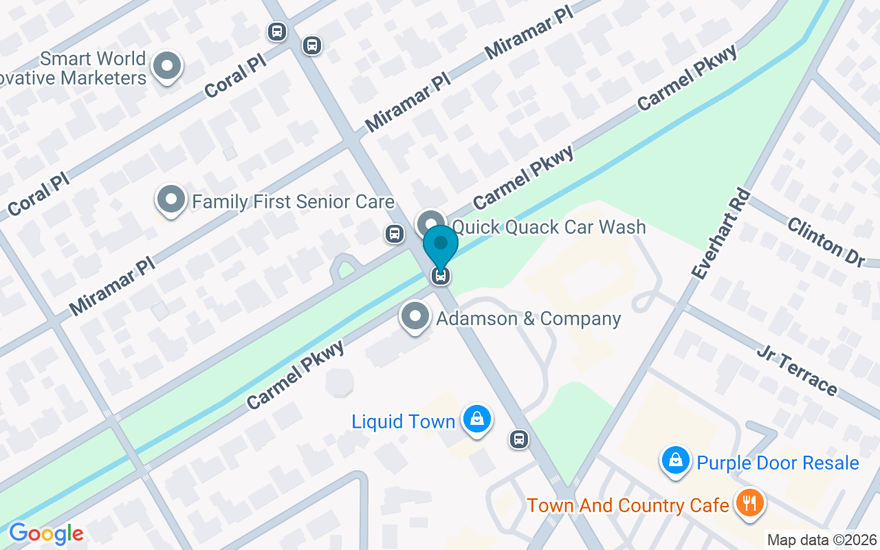Map showing the location of Alameda @ Carmel