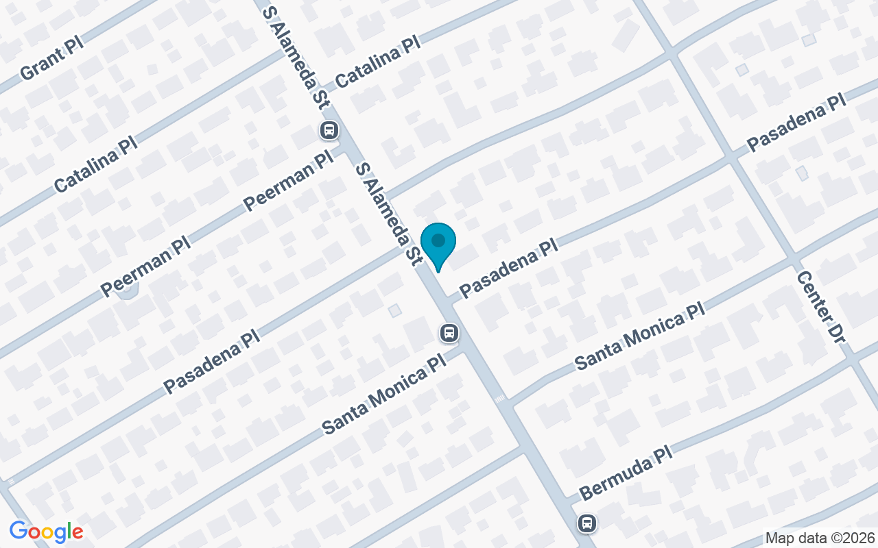 Map showing the location of Alameda @ Pasadena