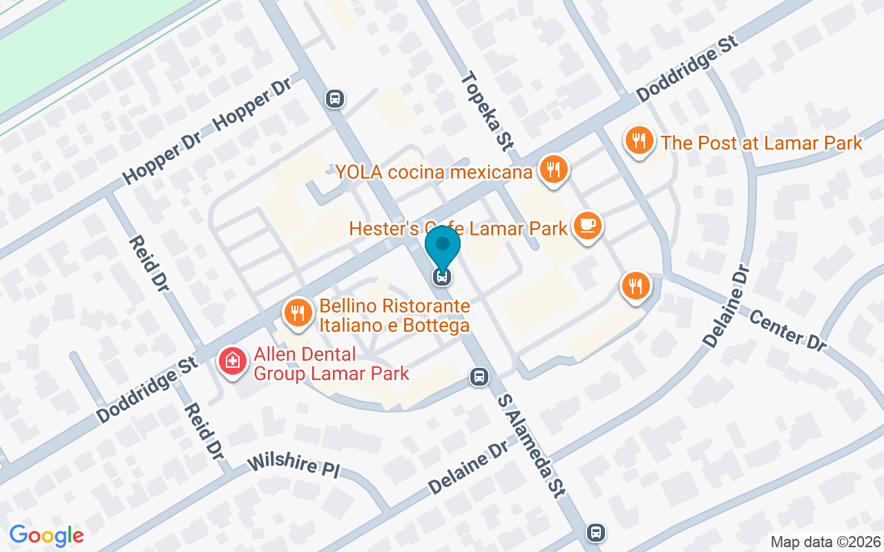 Map showing the location of Alameda @ Doddridge