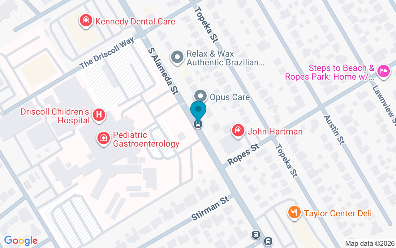 Map showing the location of Alameda @ Driscoll Hospital