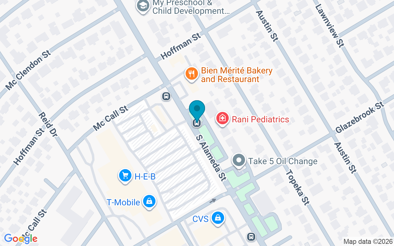 Map showing the location of Alameda @ McCall
