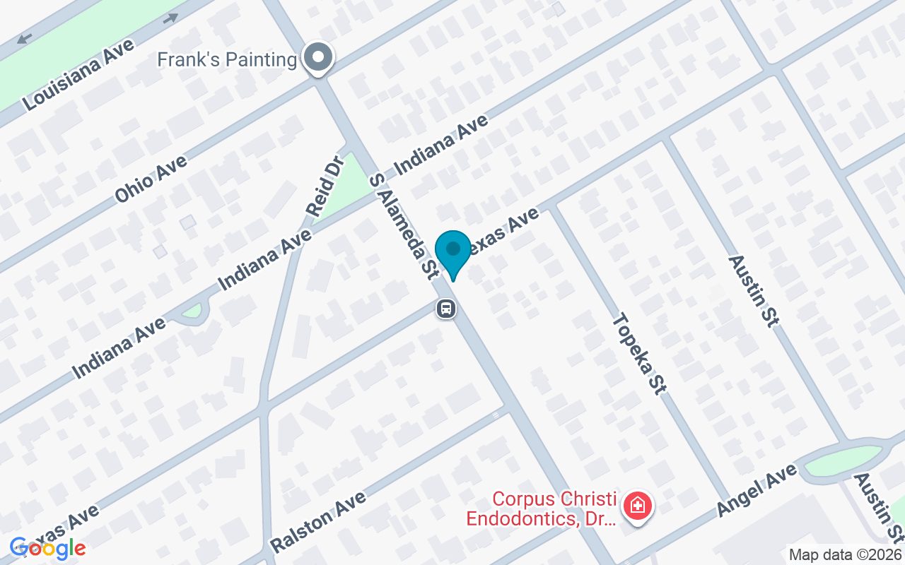 Map showing the location of Alameda @ Texas