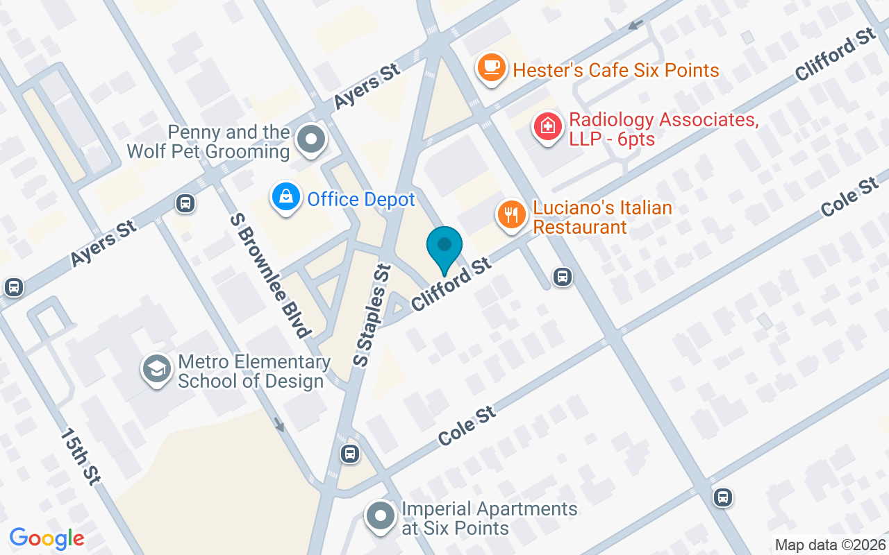 Map showing the location of Alameda @ Clifford