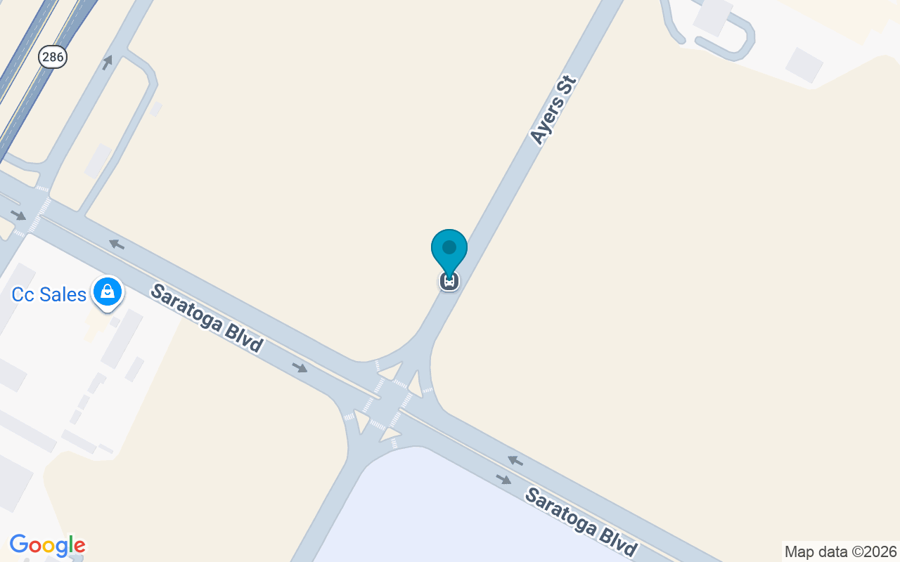 Map showing the location of Ayers @ Saratoga
